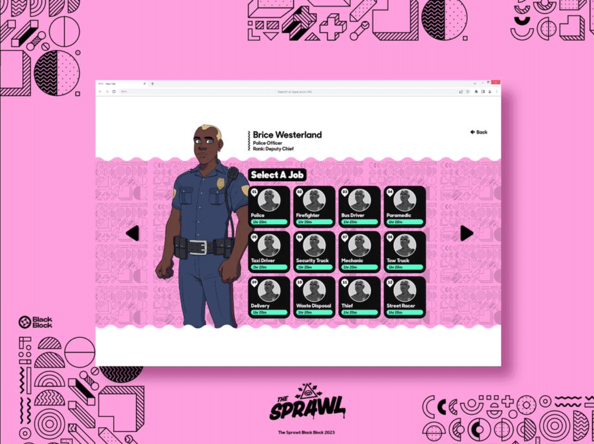 The Sprawl ist ein WEB3-Sandbox-Stadtsimulationsspiel, in dem Sie ein virtuelles Leben führen, Geld verdienen und Rechnungen bezahlen können.