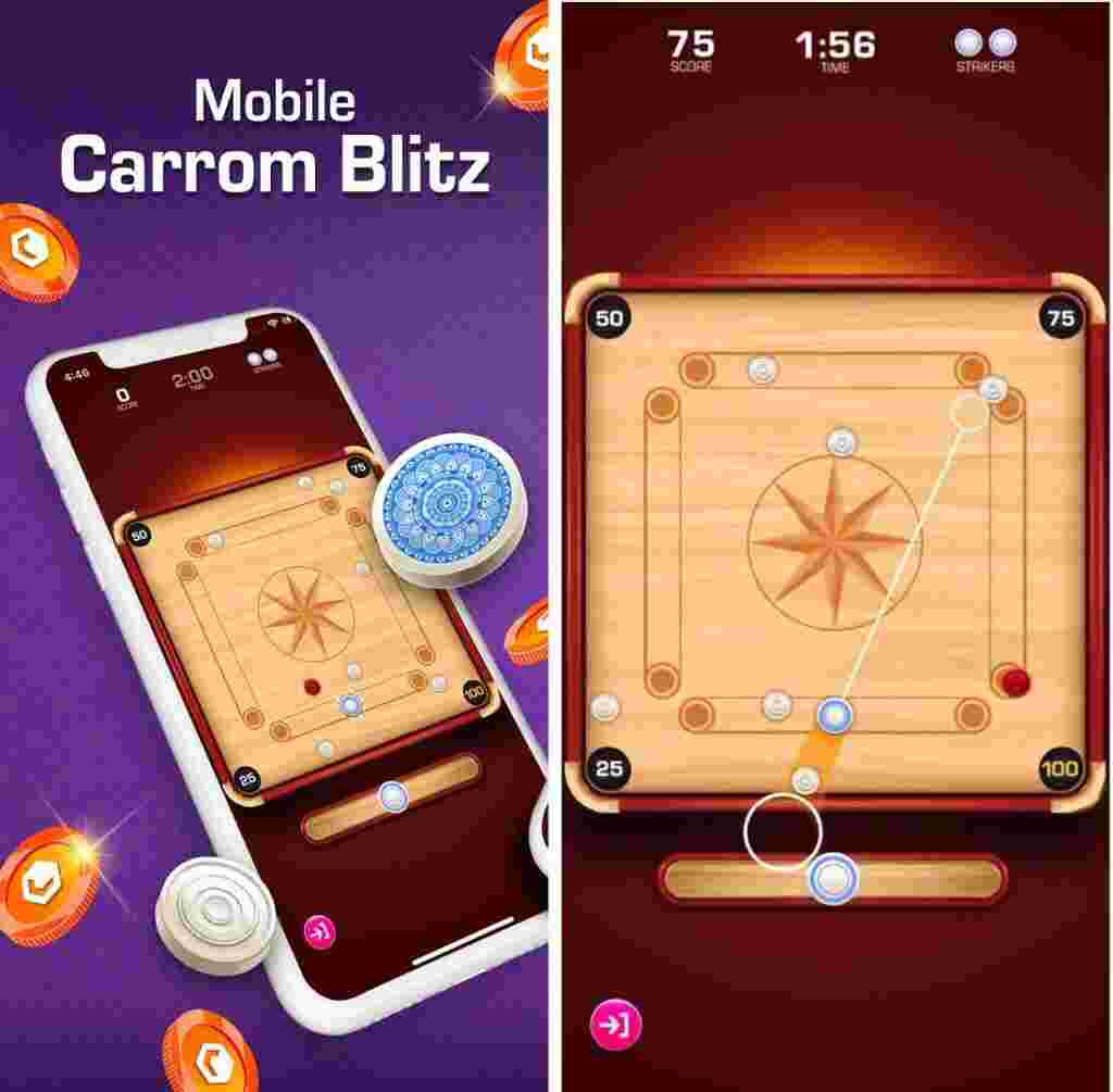 Carrom Blitz: Spielen Sie um $RLY-Tokens – Android-Spiel mit Blockchain
